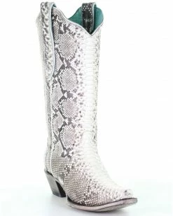 Corral Women's Natural Python Boots - Snip Toe -Corral Boots Shop 2000293477 101 P1 1