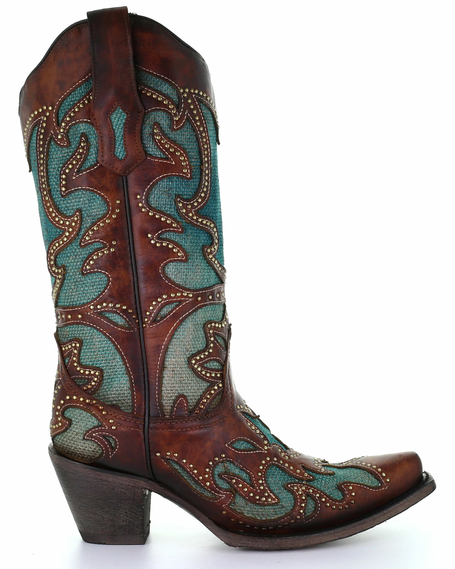 Corral Women's Turquoise Overlay Western Boots - Snip Toe 4 Corral Women's Turquoise Overlay Western Boots - Snip Toe - Image 2