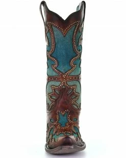 Corral Women's Turquoise Overlay Western Boots - Snip Toe 11 Corral Women's Turquoise Overlay Western Boots - Snip Toe -Corral Boots Shop 2000295288 200 P5