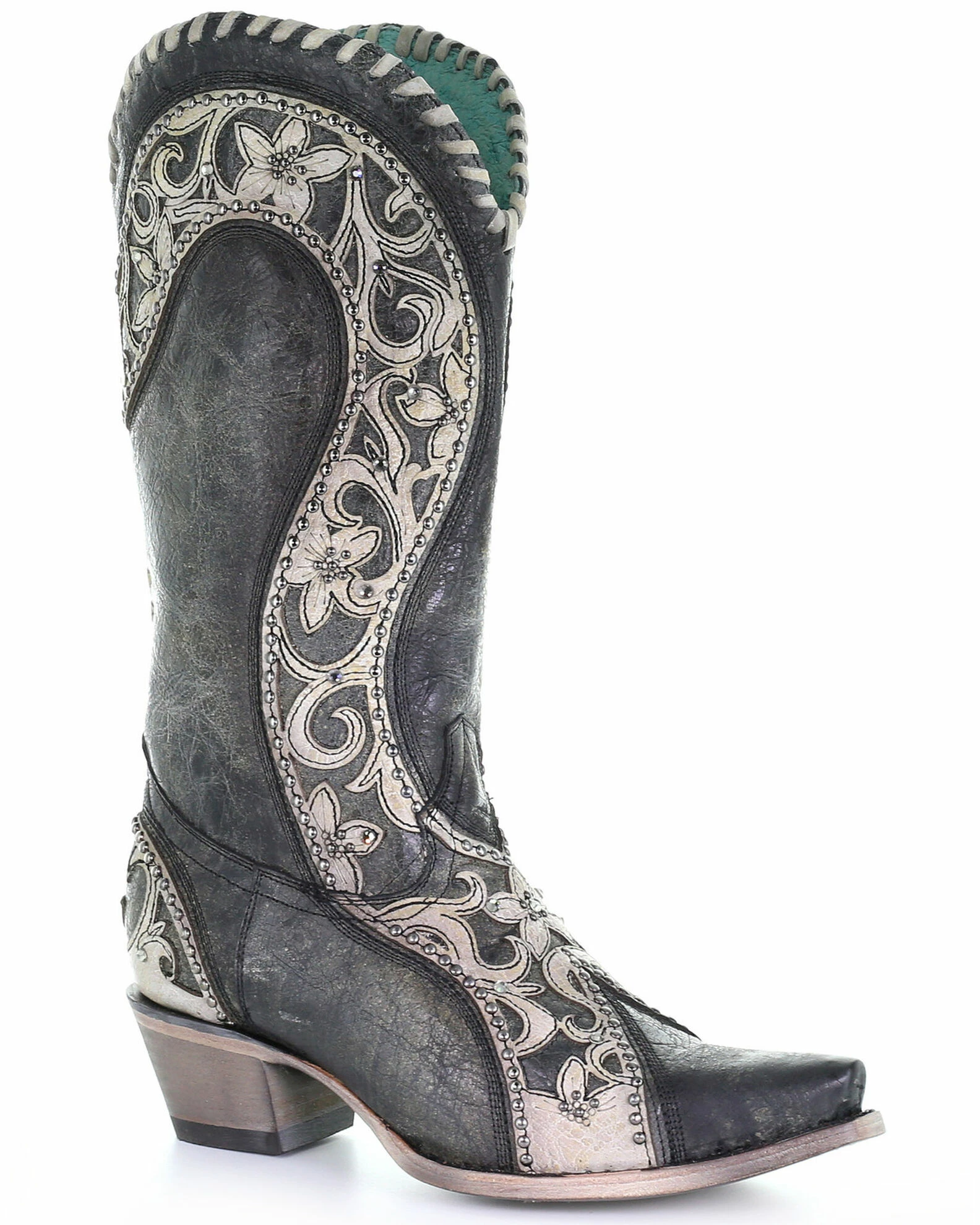 Corral Women's Black Overlay Western Boots - Snip Toe 3 Corral Women's Black Overlay Western Boots - Snip Toe