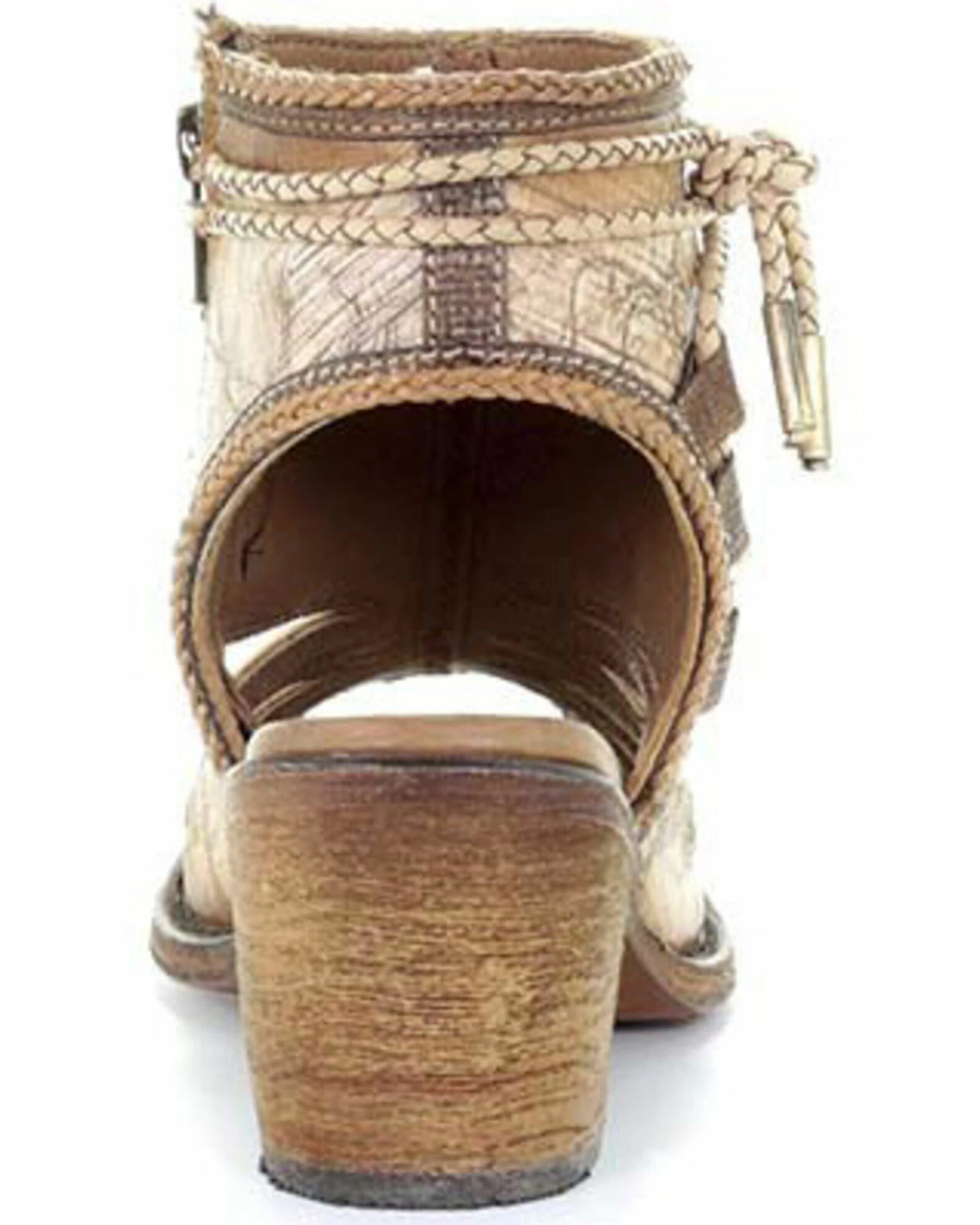 Corral Women's Jessica Lace Tall Top Sandals Off White 4 Corral Women's Jessica Lace Tall Top Sandals Off White - Image 4