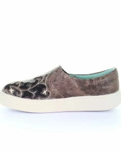 Corral Women's Brown Inlay & Embroidered Sneakers Black/brown -Corral Boots Shop 2000315425 933 P3