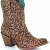 Corral Women's Leopard Print Embroidery Western Booties - Snip Toe -Corral Boots Shop 2000322562 900 P1