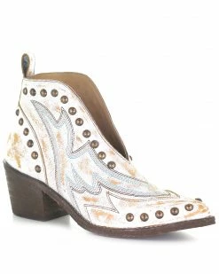 Corral Women's Studded White Booties -Corral Boots Shop 2000322572 100 P1 1