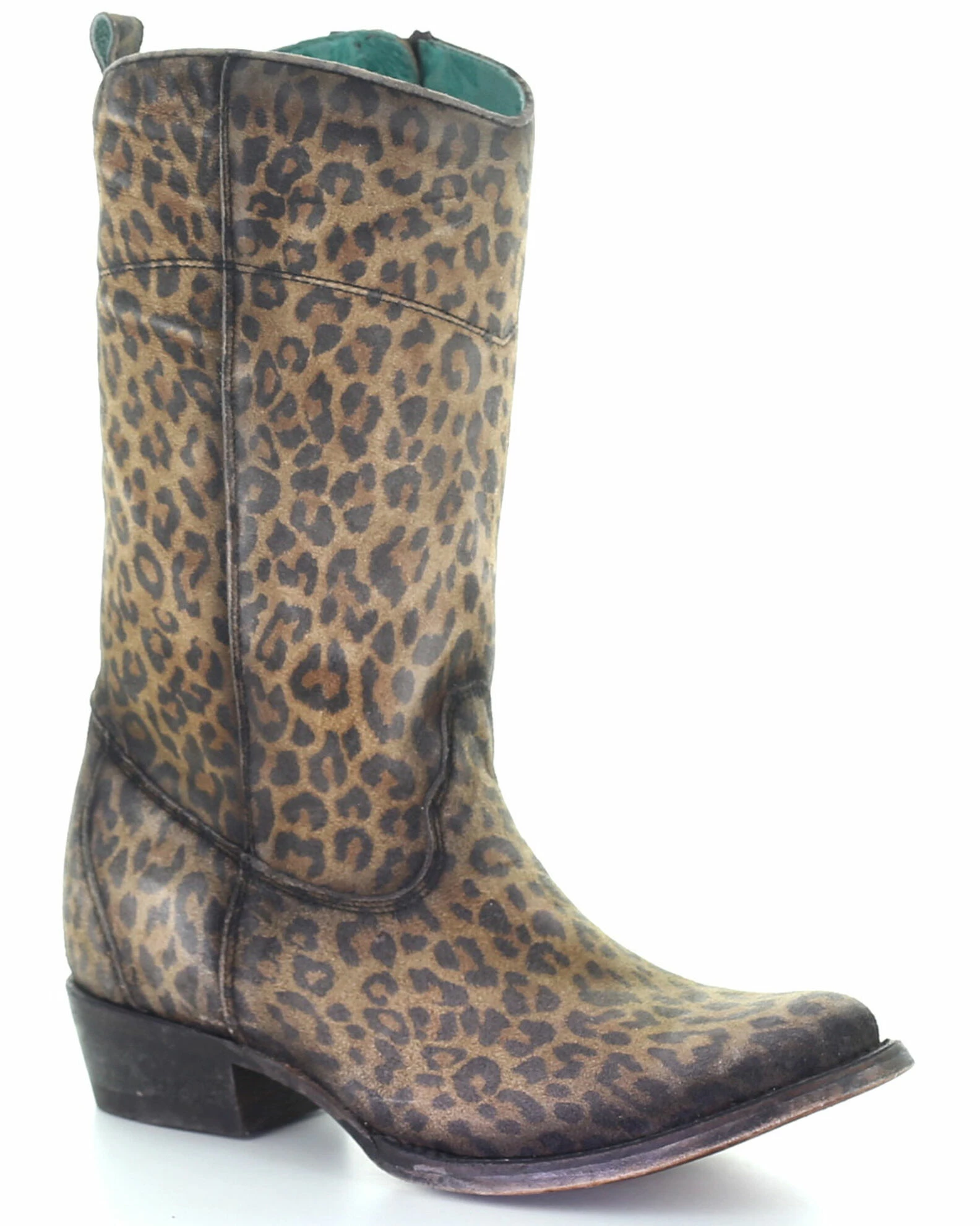 Corral Women's Cheetah Print Western Boots - Round Toe 3 Corral Women's Cheetah Print Western Boots - Round Toe