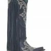 Corral Women's Embroidery & Studs Fringe Top Western Boots - Snip Toe Black -Corral Boots Shop 2000332741 001 P1