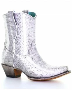 Corral Women's Exotic Snake Skin Western Booties - Snip Toe