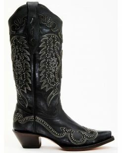 Alternative view of Corral Women's Black Overlay Western Boots - Snip Toe