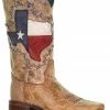 Corral Women's Texas Flag Shaft Western Boots - Wide Square Toe
