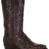 Corral Men's Brown Exotic Alligator Inlay Western Boots - Broad Square Toe