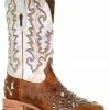Corral Men's Bone Inlay Western Boots - Broad Square Toe Brown