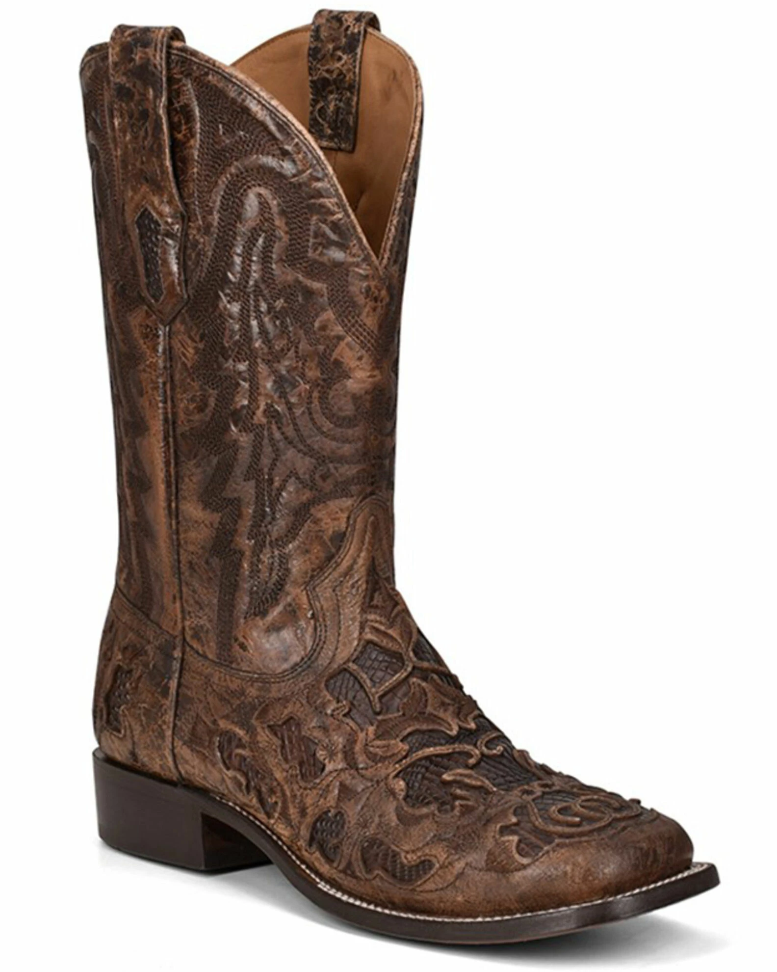 Corral Men's Exotic Alligator Inlay Western Boots - Broad Square Toe 3 Corral Men's Exotic Alligator Inlay Western Boots - Broad Square Toe