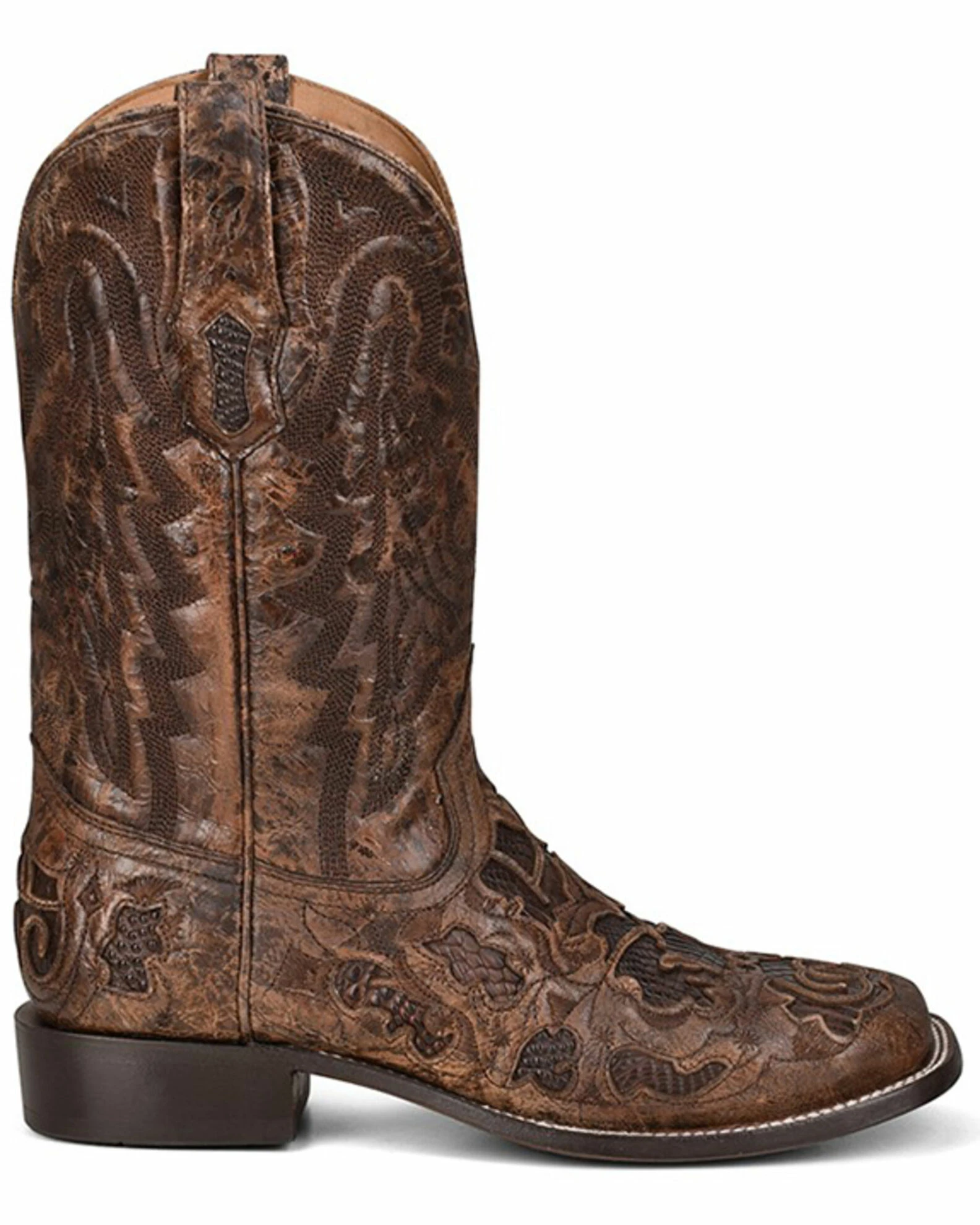 Corral Men's Exotic Alligator Inlay Western Boots - Broad Square Toe 4 Corral Men's Exotic Alligator Inlay Western Boots - Broad Square Toe - Image 2
