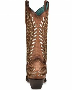 Corral Women's Tan Inlay Western Boots - Pointed Toe  -Corral Boots Shop 2000351158 280 P4