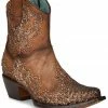 Corral Women's Shedron Laser Western Booties - Pointed Toe  Brown -Corral Boots Shop 2000351159 200 P1