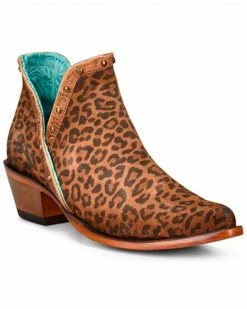 Corral Women's Leopard Print Fashion Booties - Snip Toe