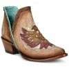Corral Women's Tan Overlay & Studs Fashion Booties - Round Toe -Corral Boots Shop 2000351170 280 P1
