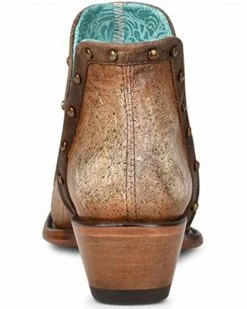 Corral Women's Tan Overlay & Studs Fashion Booties - Round Toe 10 Corral Women's Tan Overlay & Studs Fashion Booties - Round Toe -Corral Boots Shop 2000351170 280 P4