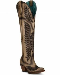 Corral Women's Gold Embroidery Western Boots - Round Toe