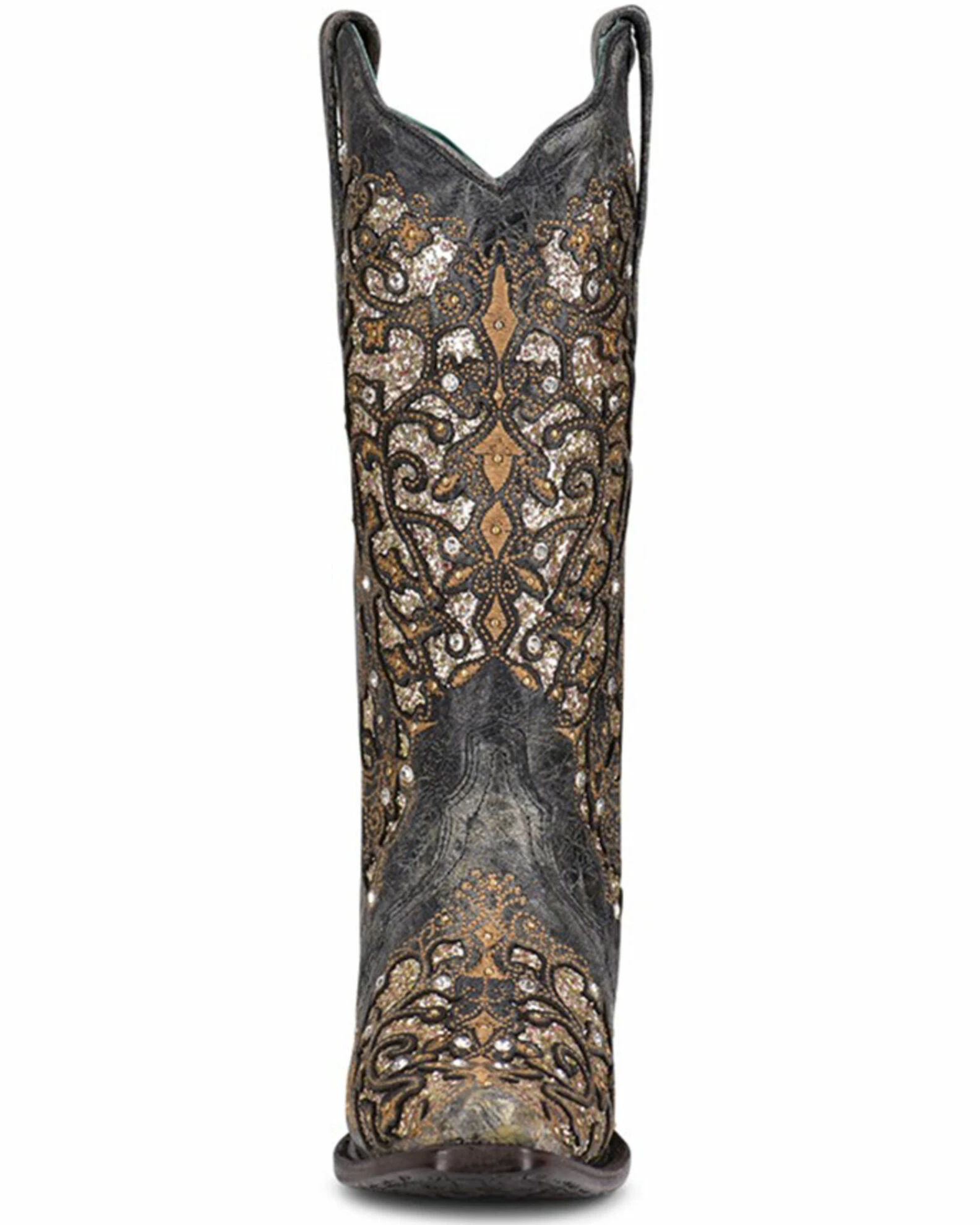 Corral Women's Black Inlay & Studs Western Boots - Snip Toe 5 Corral Women's Black Inlay & Studs Western Boots - Snip Toe - Image 3