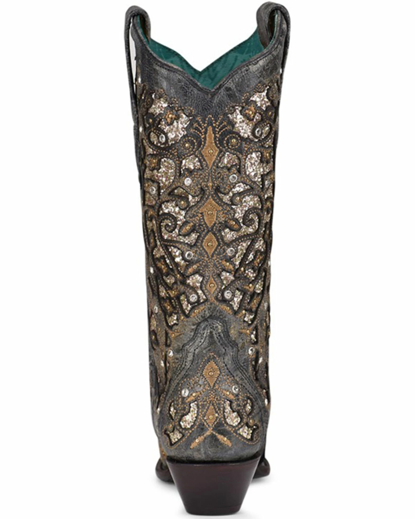 Corral Women's Black Inlay & Studs Western Boots - Snip Toe 6 Corral Women's Black Inlay & Studs Western Boots - Snip Toe - Image 4