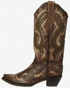 Corral Women's Embroidery & Studs Western Boots - Snip Toe -Corral Boots Shop 2000360102 251 P2