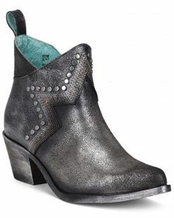 Corral Women's Studs & Embroidered Fashion Booties - Pointed Toe Black -Corral Boots Shop 2000360111 001 P1 1