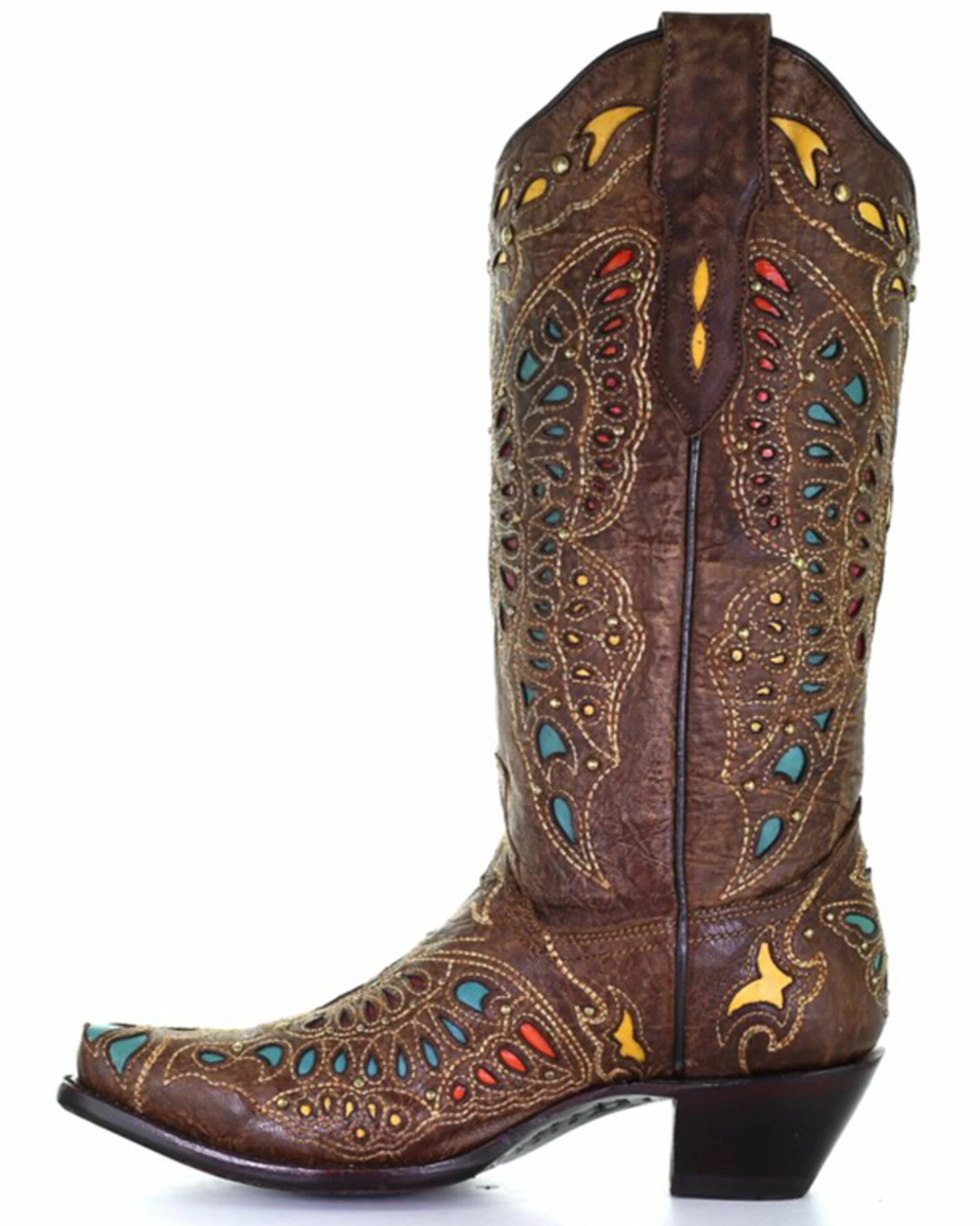 Corral Women's Butterfly Inlay & Embroidery Western Boots - Snip Toe 5 Corral Women's Butterfly Inlay & Embroidery Western Boots - Snip Toe - Image 3