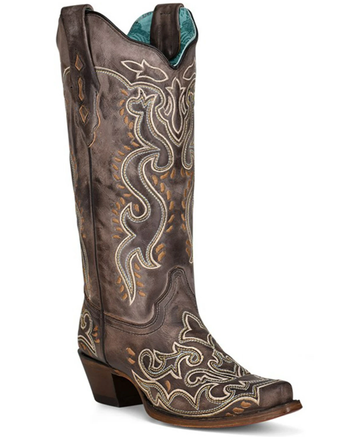 Corral Women's Brown Embroidery Western Boots - Snip Toe 7 Corral Women's Brown Embroidery Western Boots - Snip Toe - Image 5