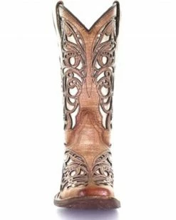 Corral Girls' Pink Inlay & Embroidery Western Boots - Square Toe -Corral Boots Shop 2000361089 650 P4