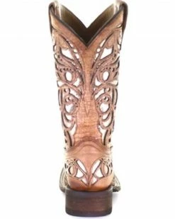Corral Girls' Pink Inlay & Embroidery Western Boots - Square Toe -Corral Boots Shop 2000361089 650 P5