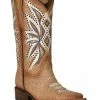 Corral Girls' Straw Embroidery Western Boots - Square Toe Tan -Corral Boots Shop 2000361091 280 P1