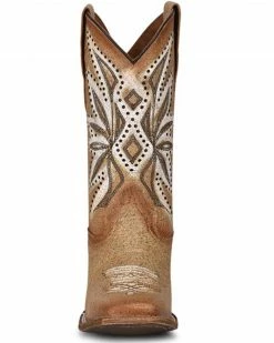 Corral Girls' Straw Embroidery Western Boots - Square Toe Tan -Corral Boots Shop 2000361091 280 P3