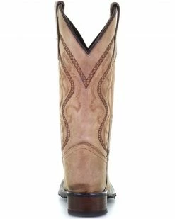 Corral Women's Saddle Tan Embroidered Leather Western Boot - Wide Square Toe 11 Corral Women's Saddle Tan Embroidered Leather Western Boot - Wide Square Toe -Corral Boots Shop 2000363301 280 P5