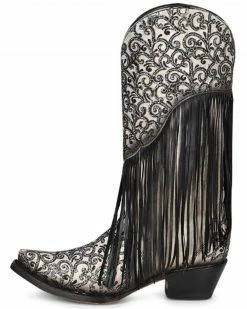 Corral Women's Glitter Fringe Western Boots - Snip Toe  -Corral Boots Shop 2000370785 944 P3