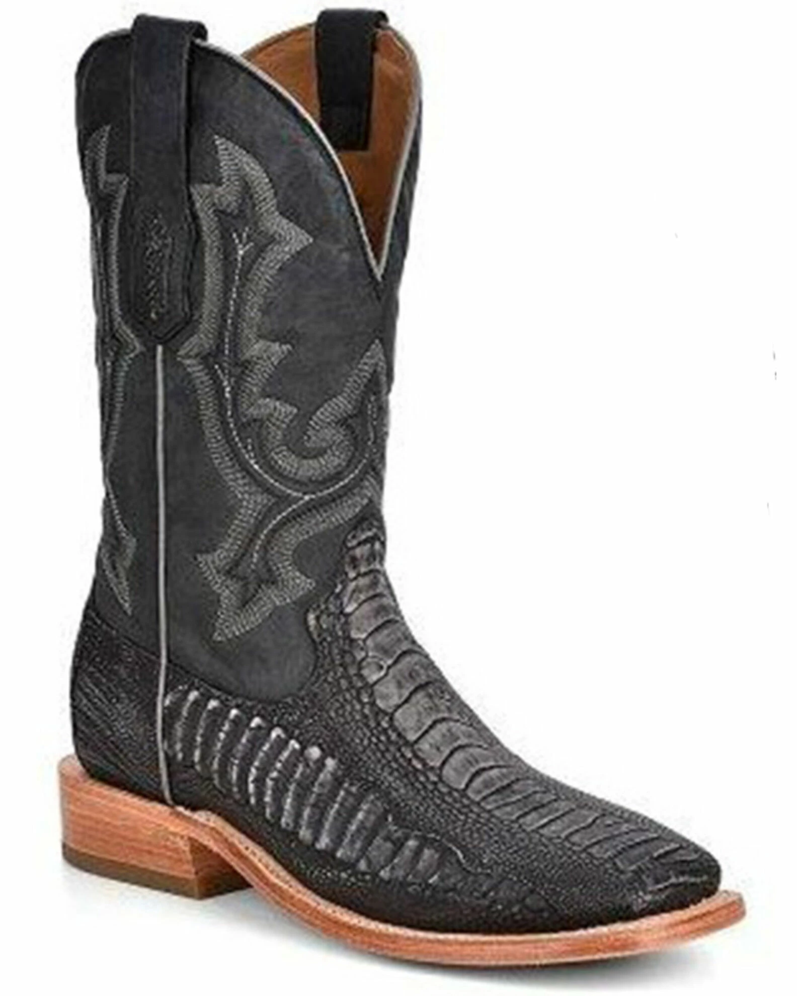Corral Men's Ostrich Leg Embroidered Western Boots - Narrow Square Toe 3 Corral Men's Ostrich Leg Embroidered Western Boots - Narrow Square Toe