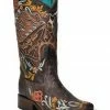 Corral Women's Floral Horse Inlay Tall Western Boots - Square Toe Brown -Corral Boots Shop 2000371544 200 P1