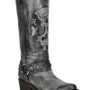 Corral Women's Embroidered Skull & Harness Western Boots - Round Toe Black -Corral Boots Shop 2000371546 001 P1