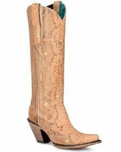 Corral Women's Full Exotic Python Tall Western Boots - Snip Toe