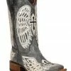 Corral Girls' Cross & Wings Overlay Embroidered Western Boot - Square Toe  -Corral Boots Shop 2000371792 944 P1