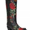 Corral Women's Flowered Embroidery Western Tall Boots - Snip Toe -Corral Boots Shop 2000371800 001 P1