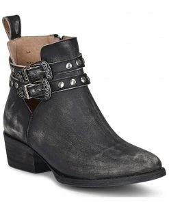 Corral Women's Studded Harness Booties - Round Toe Black -Corral Boots Shop 2000371816 001 P1 1