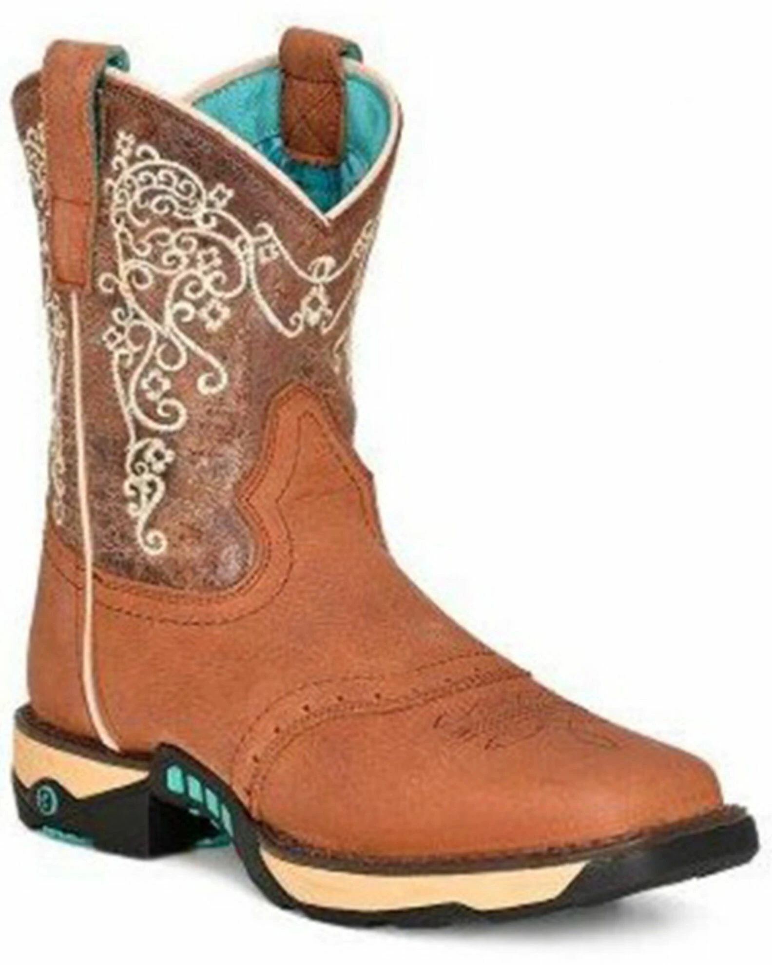 Corral Women's LD Farm And Ranch Performance Western Boots - Broad Square Toe Brown 3 Corral Women's LD Farm And Ranch Performance Western Boots - Broad Square Toe Brown