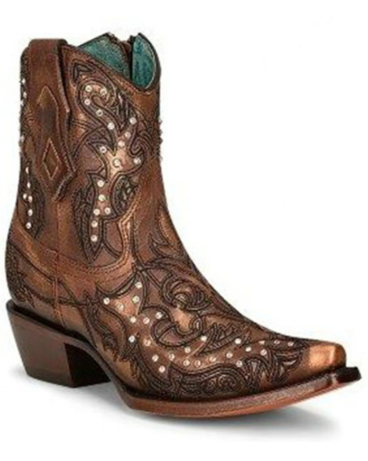 Corral Women's LD Western Booties - Snip Toe Bronze 4 Corral Women's LD Western Booties - Snip Toe Bronze - Image 2