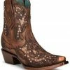 Corral Women's LD Western Booties - Snip Toe Bronze