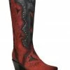 Corral Women's Studded Western Boots - Snip Toe Black/red