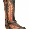 Corral Women's Star Studded And Harness Western Boot - Pointed Toe Black/grey
