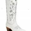 Corral Women's Floral Embroidered Patent Leather Western Boots - Pointed Toe White -Corral Boots Shop 2000383752 100 P1