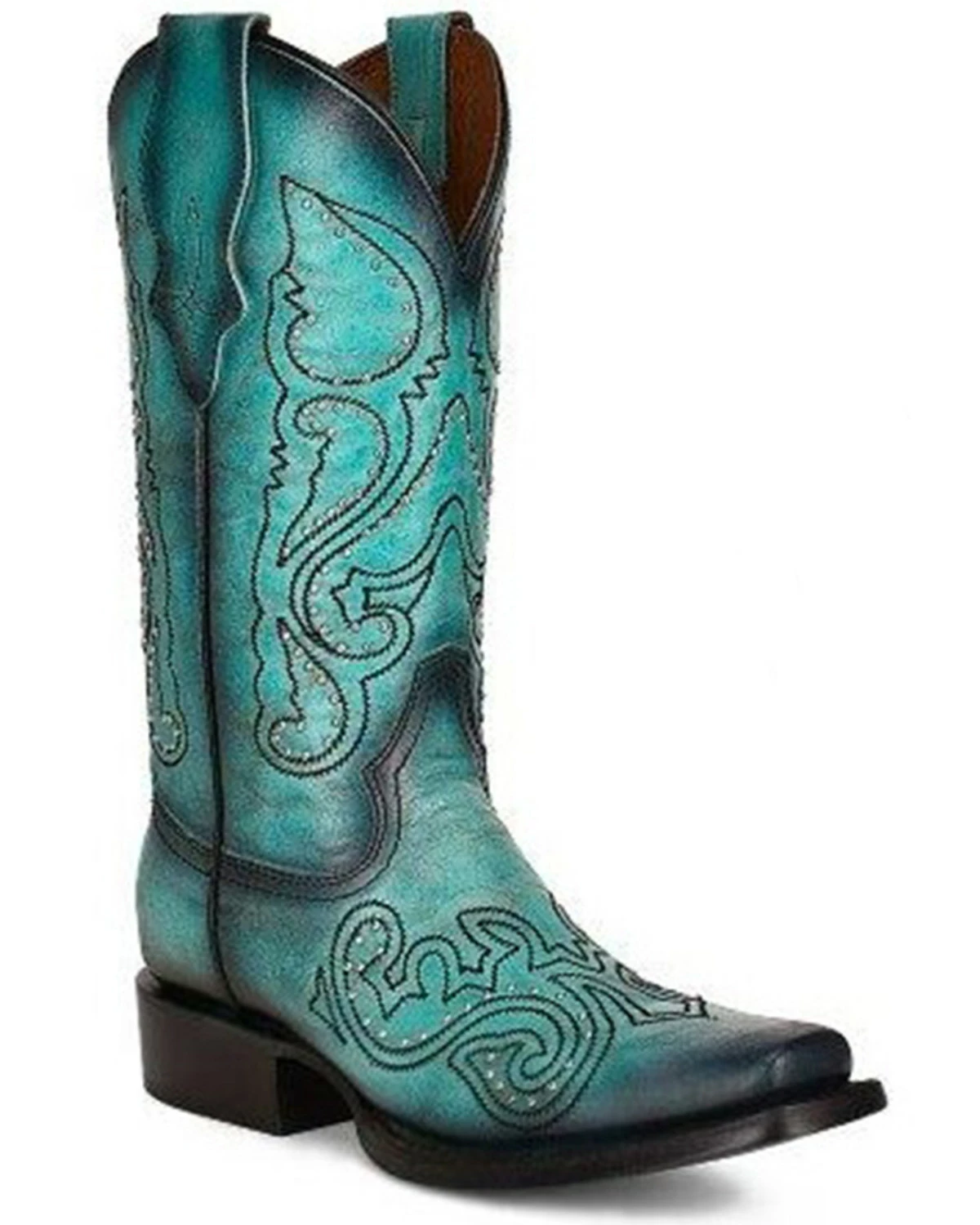 Corral Women's LD Western Boots - Square Toe Turquoise 4 Corral Women's LD Western Boots - Square Toe Turquoise - Image 2