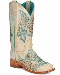 Corral Women's LD Western Boots - Broad Square Toe White
